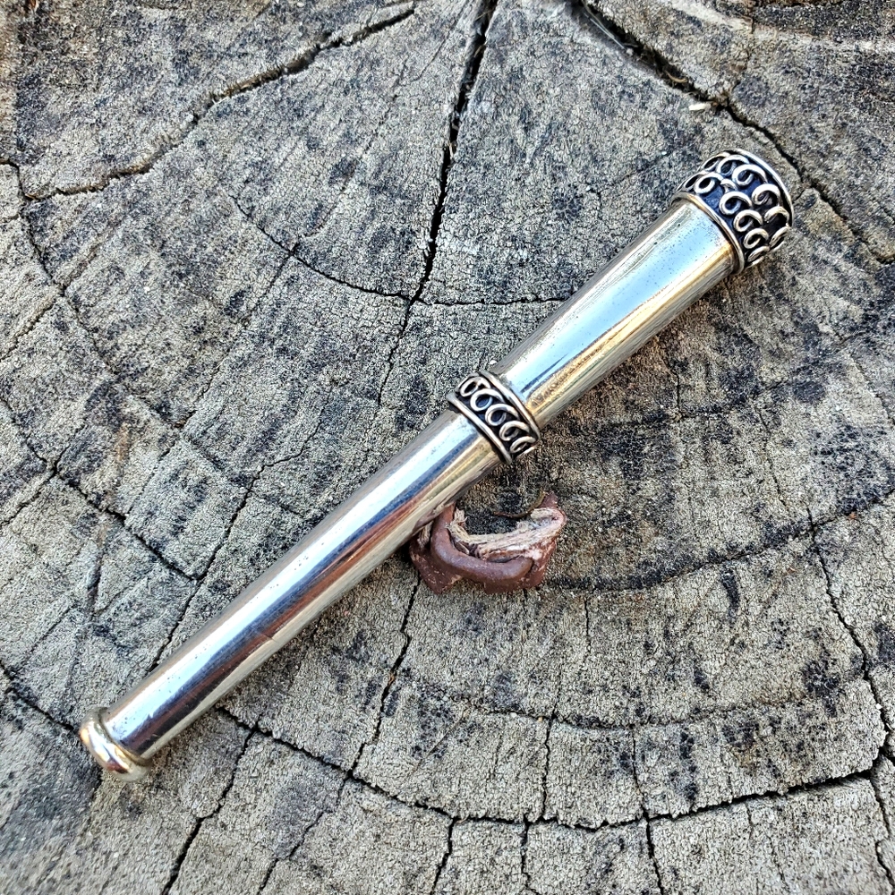 Vintage Sterling Silver Single Cigarette Holder